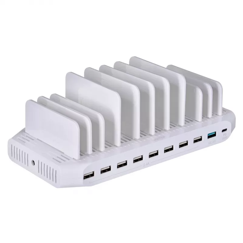 UNITEK Y-2190 Charging Station Organizer Freestanding White