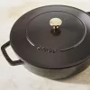 Saute Pan ZWILLING STAUB BRAISERS Round 28 cm, black, bottom Ø 22.2 cm