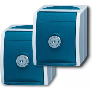 Busch Jaeger Accessory Power Supply Socket Outlet CEE 7/3 Blue - Grey (2083-0-0816)