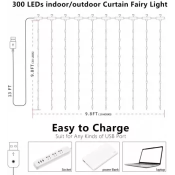 LED light strip OEM X0013lX27J — 300 LEDs, warm white