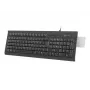 Wired Full-size NATEC Moray ES Keyboard with USB, Spanish QWERTY, 105 keys, ID card reader, 1.5 m cable, black
