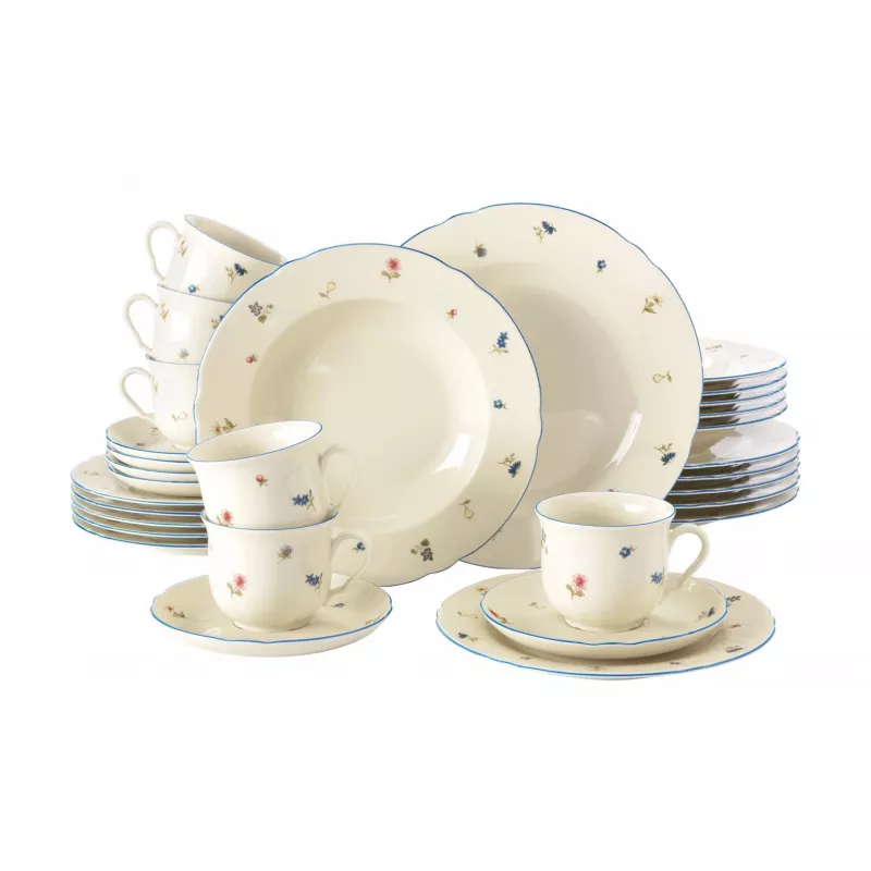 Tableware set SELECT Marie-Luise Streublume for 6 people, model 001.763364, porcelain service