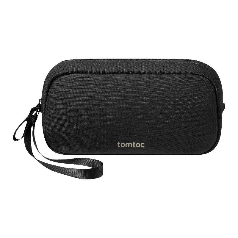 Accessory pouch Tomtoc Light-T12 by Tomtoc (black) — compact organizer for cables and small tech