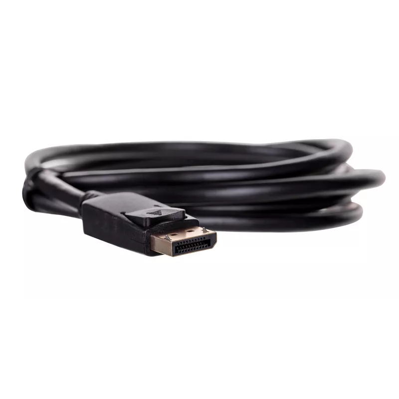 DisplayPort cable SAVIO CL-136, DisplayPort male–male, 2 m, DP 1.2, gold contacts, black
