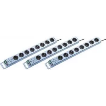 Power strip hugo brennenstuhl 1153340338 — 8 sockets, blue metallic