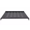 Extralink EX.8635 Fixed Rack Shelf 1U 19 inch 500 mm Deep for 800 mm Cabinets, Black