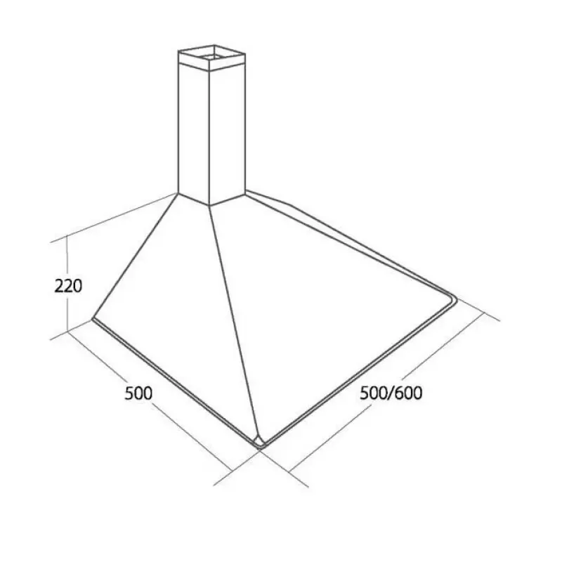 Range hood AKPO WK-5 Soft 50, stainless steel, 50 cm, 156 m³/h, aluminium/carbon grease filter