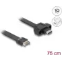 DeLOCK USB Flat Cable Type-E Key A 20 pin male to USB Type-C female 75 cm