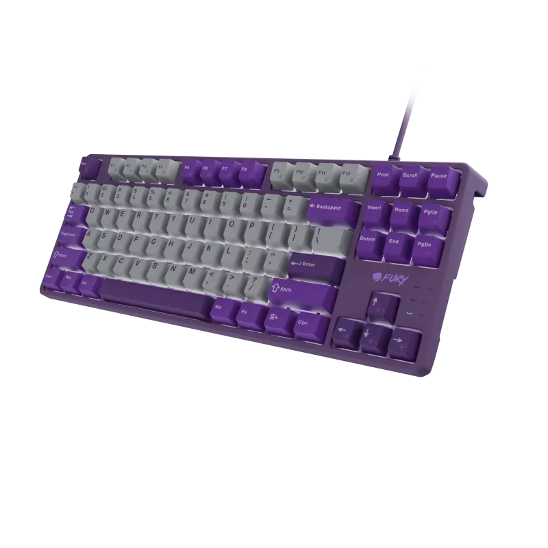 NATEC Fury Gaming Keyboard Kanabo K2 US white-backlit mechanical grey-purple