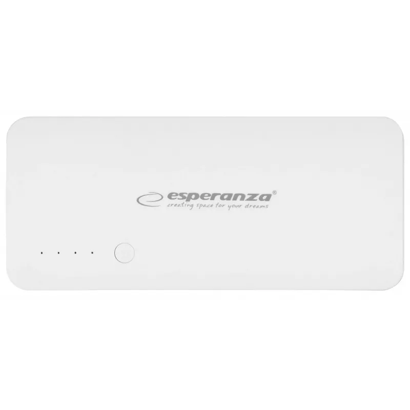 Portable charger Esperanza EMP106WE Radium — 8000 mAh, 3-device output, Micro-USB input, 5V/2A & 5V/1.5A/1A outputs, grey