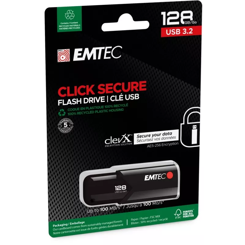 USB flash drive Emtec 128 GB USB Type-A 3.2 Gen 2 Black