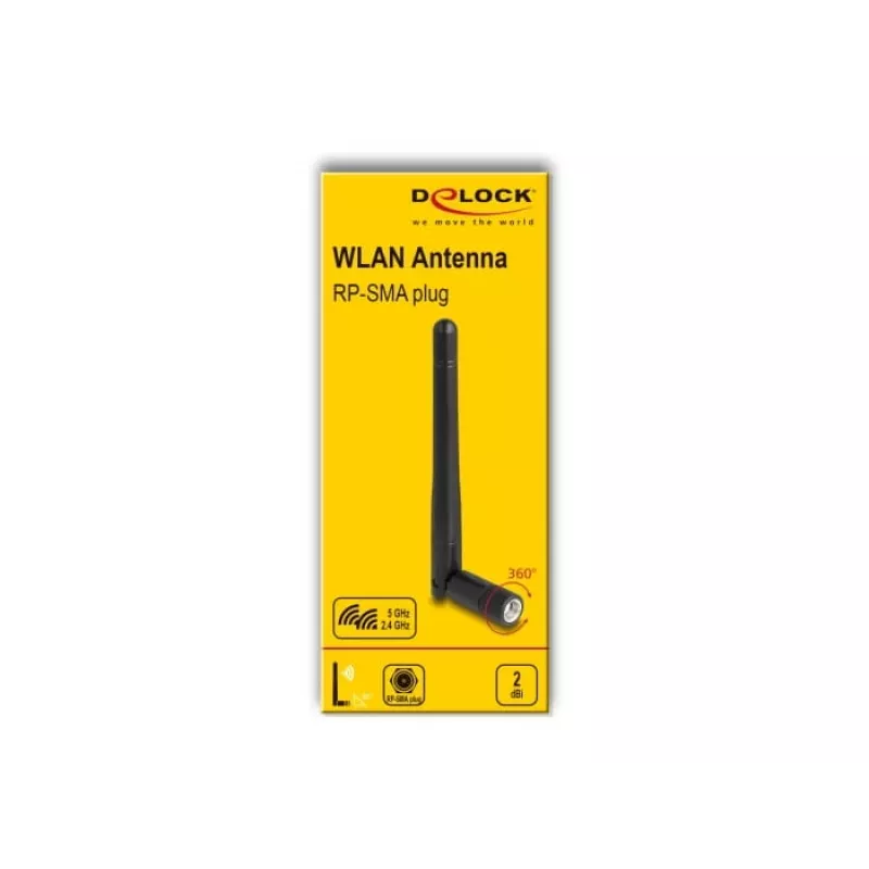 Omni-directional antenna DeLOCK 90150 2 dBi RP-SMA 50 Ω