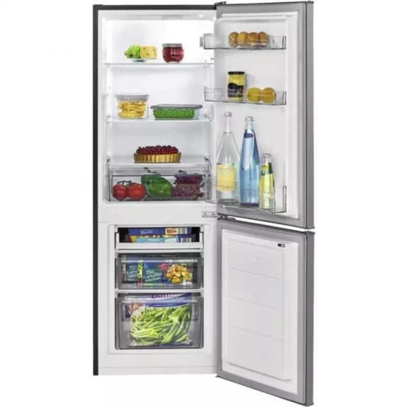 Freestanding fridge BOMANN KG 7359, 173 L (121 L fridge + 52 L freezer), stainless steel, C energy