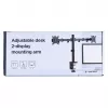 Monitor mount Gembird MA-D2-01 for 2 displays up to 32 inch, VESA 75x75–100x100, clamp, 18 kg, black