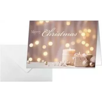 Greeting Cards sigel DS634 A6 Golden Glow – A6 size, folded, decorative gold design