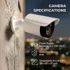 Dummy tube camera with IR LEDs, CEE IR1800 W — non-functional surveillance deterrent