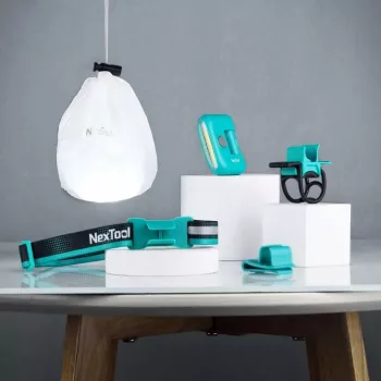 Headlamp Nextool NE20005 rechargeable LED headband 170 lm, USB-C, 37.8 g, ABS, cloud blue