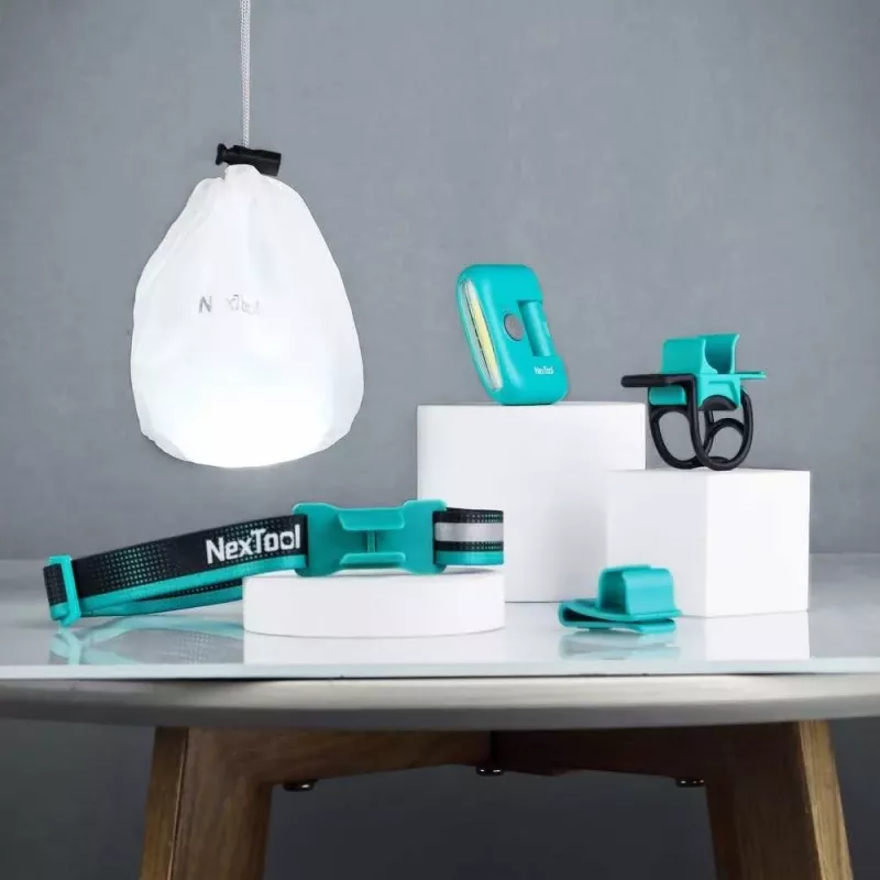 Headlamp Nextool NE20005 rechargeable LED headband 170 lm, USB-C, 37.8 g, ABS, cloud blue