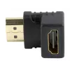 HDMI gender changer GEMBIRD A-HDMI90-FML, HDMI to HDMI, right-angle 90° adapter, black