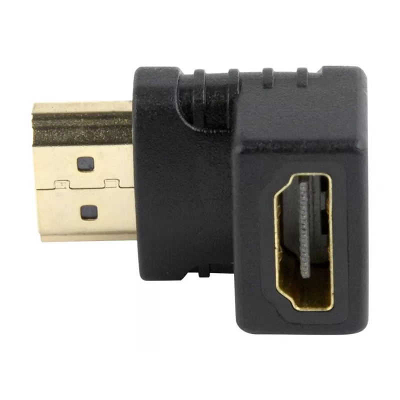 HDMI gender changer GEMBIRD A-HDMI90-FML, HDMI to HDMI, right-angle 90° adapter, black