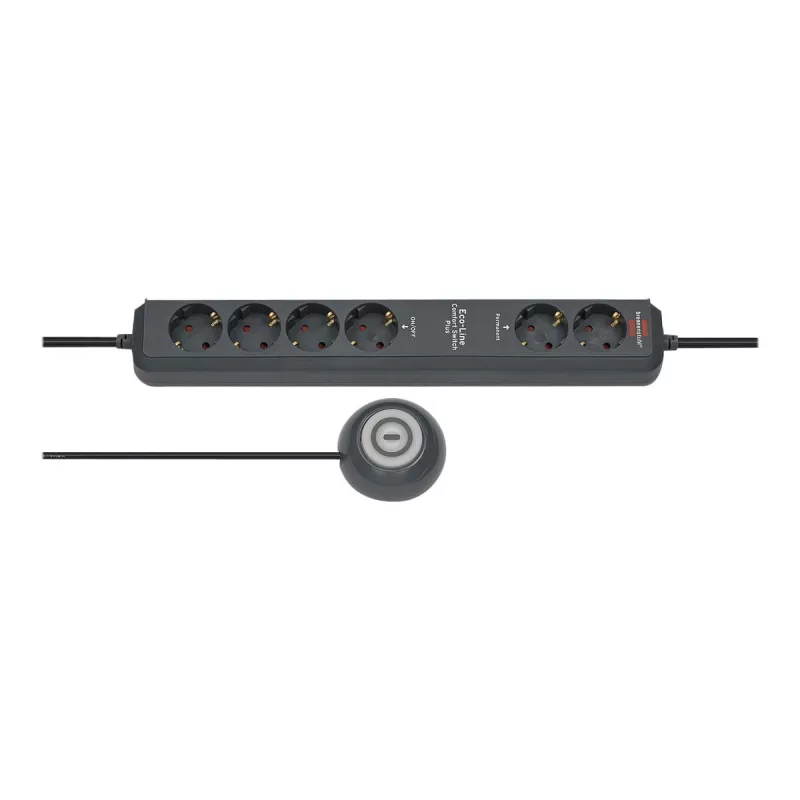 Power Extension Brennenstuhl Eco-Line Comfort Switch 2m 6 AC Outlets