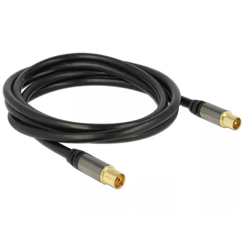 Coaxial Cable RG-6/U DeLOCK 88923 2m IEC Black