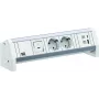 Bachmann DESK 2xCEE7/3902.02911x switch 1xUSB A/C 22W GST18 RAL9010