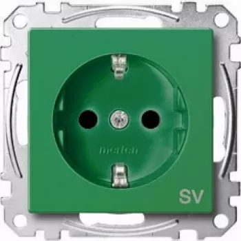 Socket outlet Merten MEG2300-0304 Green
