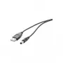 USB power cable Renkforce RF-4079664 1 m, male–male DC 5.5 mm, 5 V, black