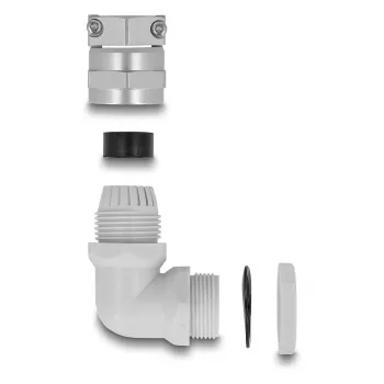 DeLOCK Cable Gland 90° angled PG13.5 grey strain relief