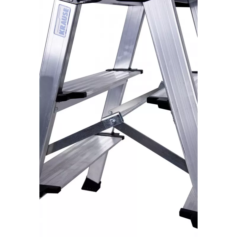 Step stool Krause 126030 — aluminium 3-step, 65 cm max height, 6.1 kg, 500 mm width