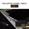 Qoltec 90W GaN Super Fast SLIM Wall Charger | XP | 5-20V | 4.5A | USB-C 3.1 | Laptop | MacBook | Smartphone | + cable