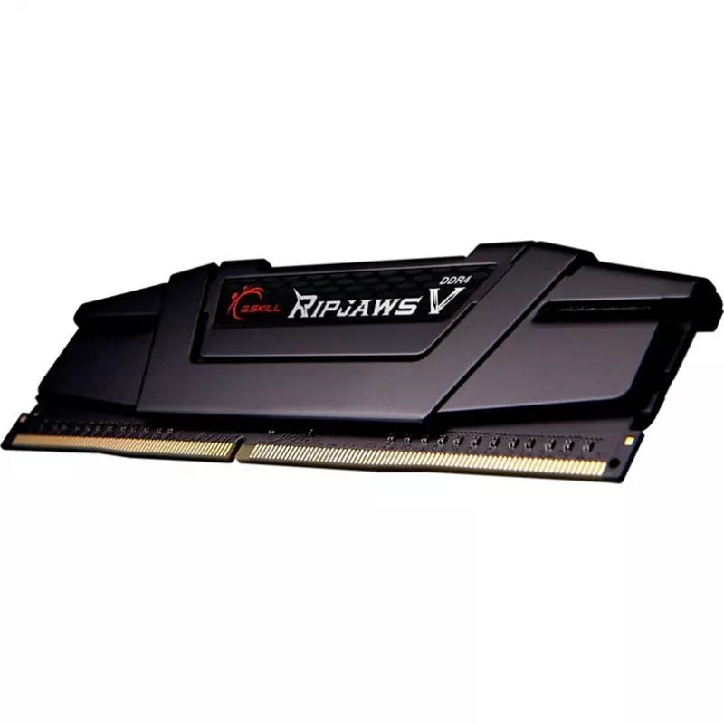 DIMM 64 GB DDR4-3600 (4x 16 GB) Quad-Kit, Arbeitsspeicher schwarz, F4-3600C16Q-64GVKC, Ripjaws V, INTEL XMP