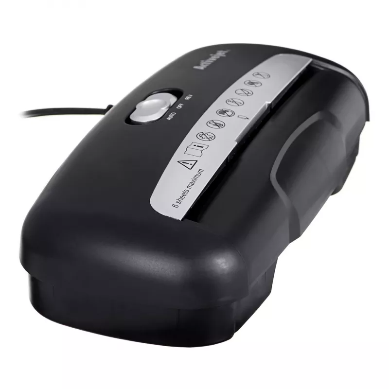 Activejet ASH-0601S shredder, P-2, 10 l, 6 mm strip, 6 sheets, black.