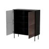Cama 4D CORTINA chest of drawers 102x40x118 black/walnut
