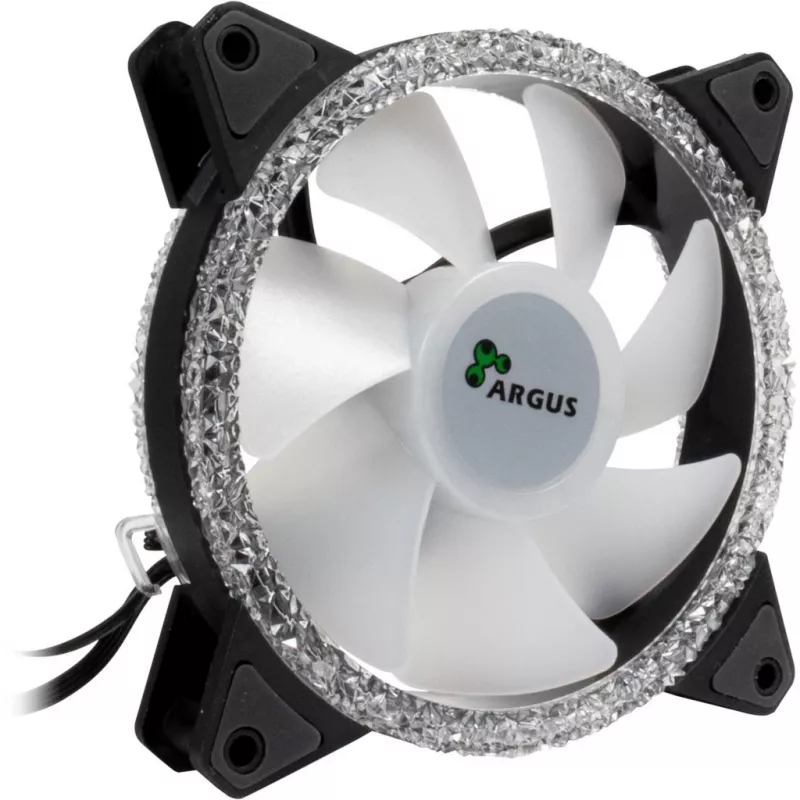 INTER-TECH Argus RS-07 ARGB 120mm Case Fan Set - Black, 3-Pack
