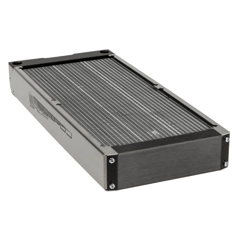 Radiator block Aqua-Computer 33705 — Aluminium/Copper/Stainless steel, 320×140×40 mm, grey/silver