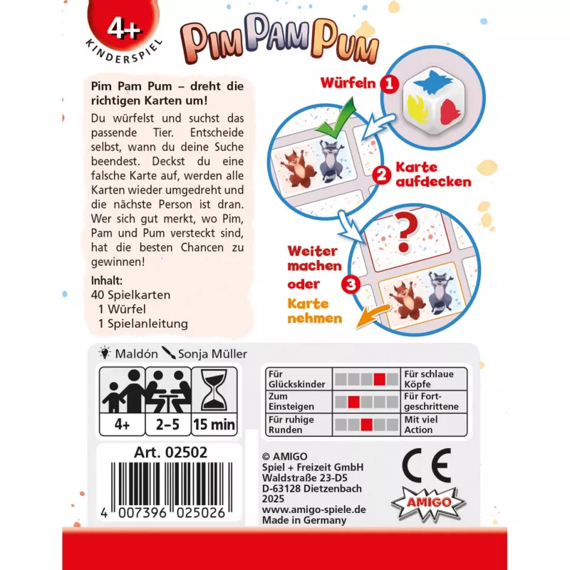 Board game AMIGO Amigo Pim Pam Pum model 02502