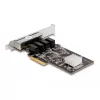 DeLOCK PCI Express x4 Karte 4 x RJ45 Gigabit LAN RTL8111 - PCIe - RJ-45 - PCIe 2.0 - Silber - PC - Windows 10 - Windows 11 - Windows 8.1 (88618)