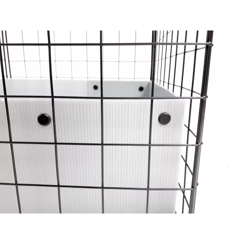 Cage c&c Modular Cages 5x2 Black for Guinea Pig Hedgehog Rabbit — 1800×370×750 mm, 8.5 kg