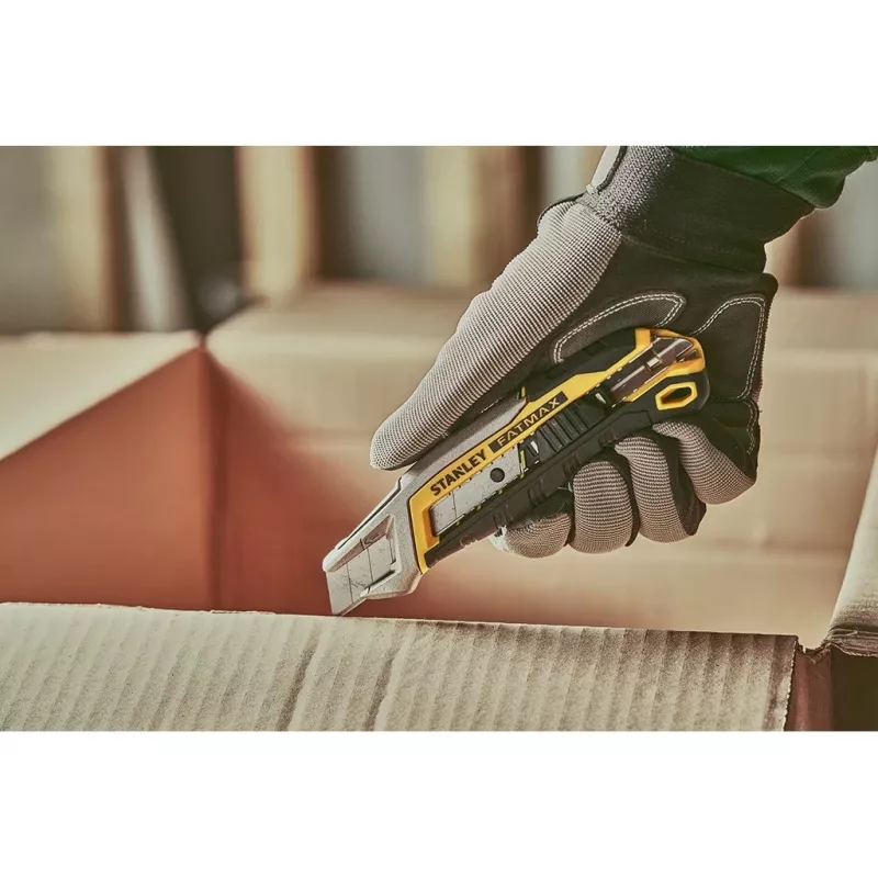 Utility Knife Stanley FATMAX FMHT10594-0 Black Stainless Steel Yellow 18mm Width 165mm Length