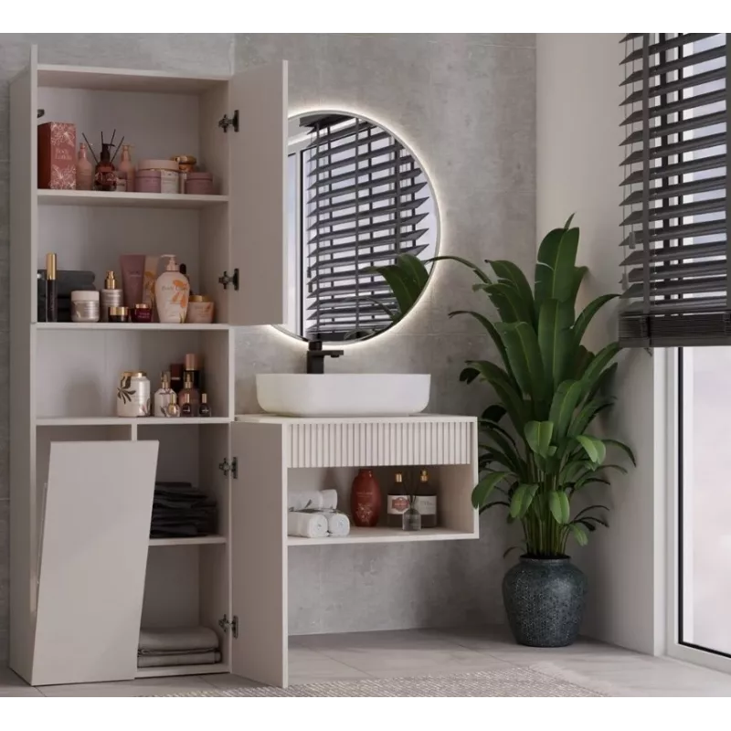 Bathroom Cabinet Nel DK 1K Basket Casmere Colour