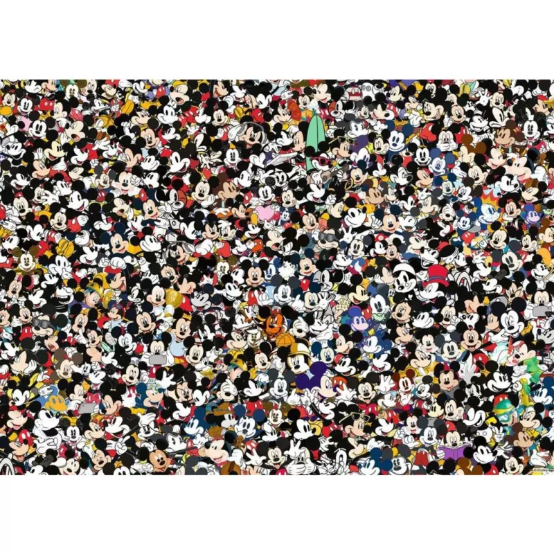 Jigsaw puzzle Ravensburger 12000529 — 1000 pieces, Mickey Mouse cartoons, 700×500 mm, age 14+