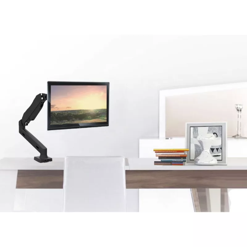 Monitor mount MACLEAN MC-860 desk mount for 27 inch (68.6 cm) screens, VESA 75x75–100x100, max load 8 kg, black