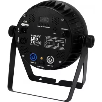 LED Spot EUROLITE 7C-12 Silent Slim 12W 7 Colors, compact stage/architectural light