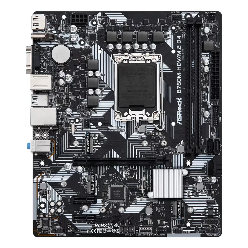 ASRock B760M-HDV/M.2 D4 DDR4 LGA 1700 Micro-ATX Motherboard