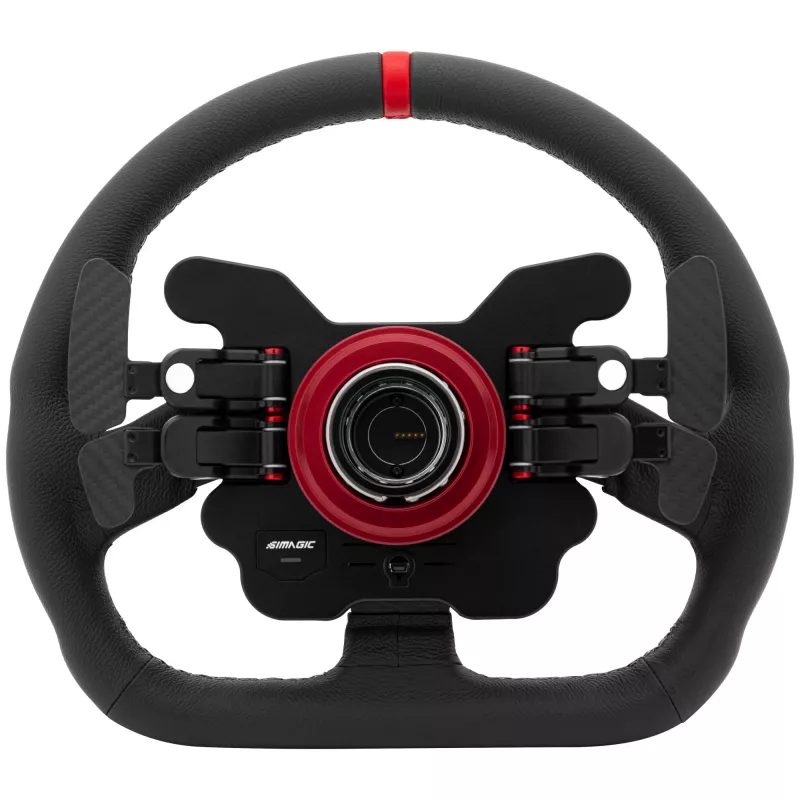 Racing wheel Simagic GT1-SD Leather, detachable steering wheel for sim rigs, leather grip, bolt pattern compatible