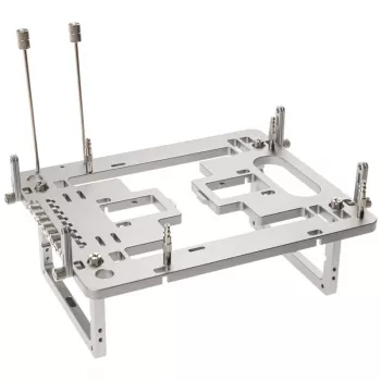 Mini benchtable case Streacom BC1 Mini V2 silver — compact open-frame chassis