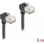 Network Cable DeLOCK RJ45 Cat.6A S/FTP Slim 90° Upwards 5m Black