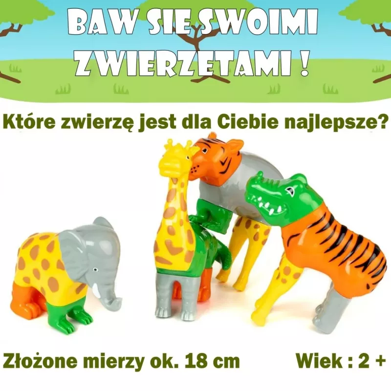Animal Popular Playthings Magnetic Mix or Match Animals Multicolour